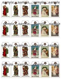 Tag F  (Tiny Vintage Santa Tags)