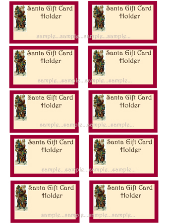 Tag-57 Santa Gift Card Holder