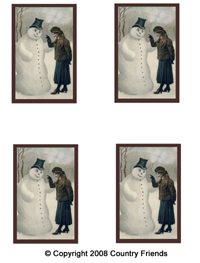 Tag-30   Snowman and Lady image