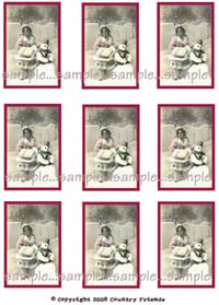 Tag 6 (Vintage Snowgirl and Snowman)